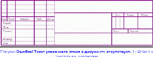 Создание графики углового штампа чертежа